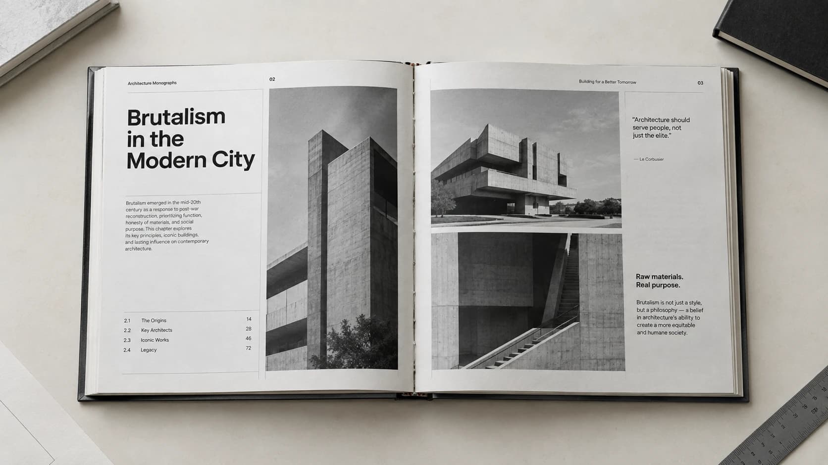 Brutalist Architecture Editorial Spread