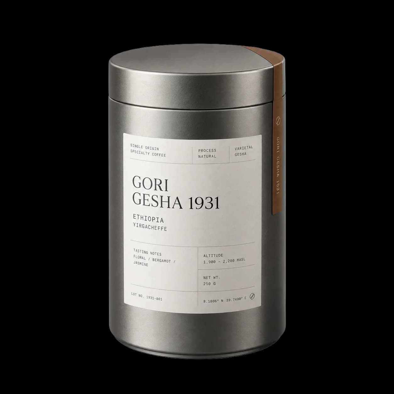 Artisanal Nitrogen-Flushed Coffee Canister