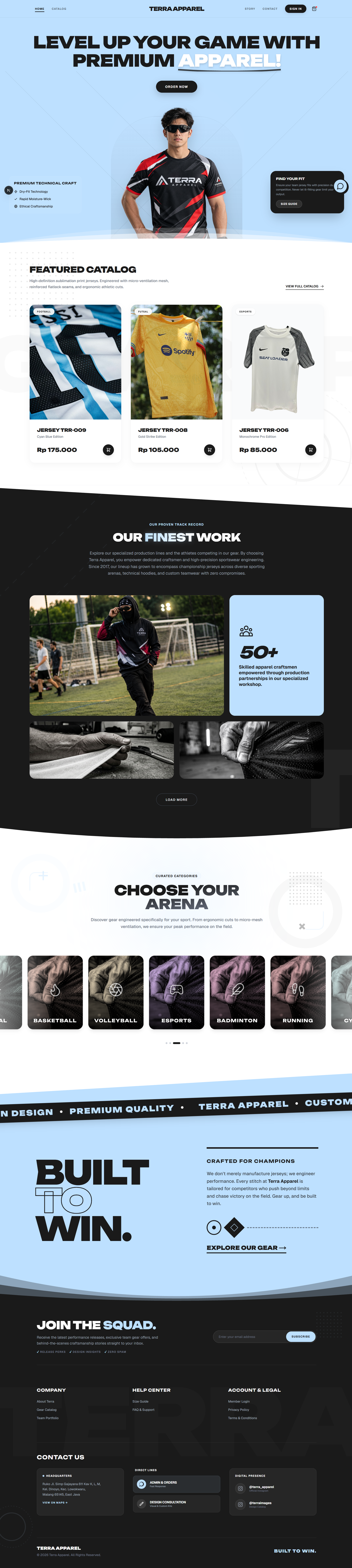 Terra Apparel Landing Page Preview