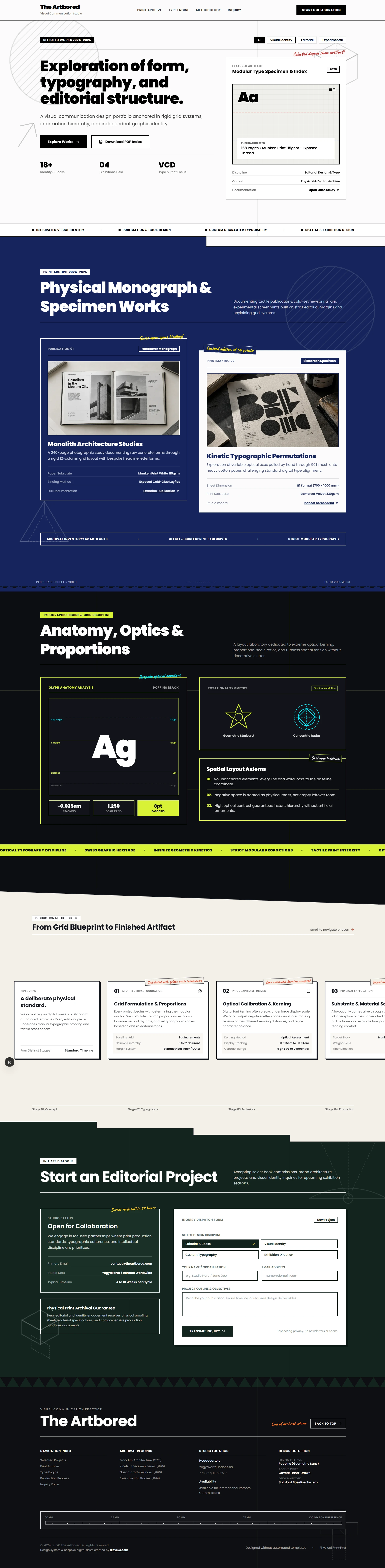 The Artbored Landing Page Preview